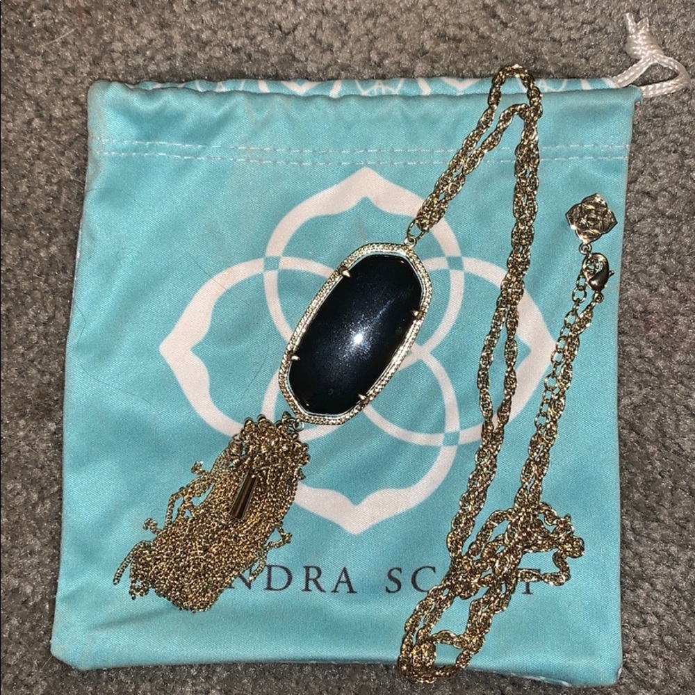 Kendra Scott Black Rayne Gold Necklace